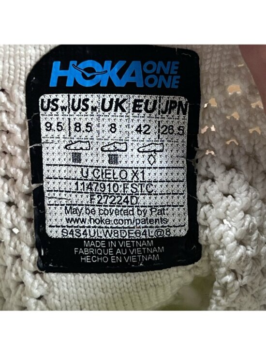 Hoka One Cielo X1 Men Size 8 White Running Racing Shoes main image 6